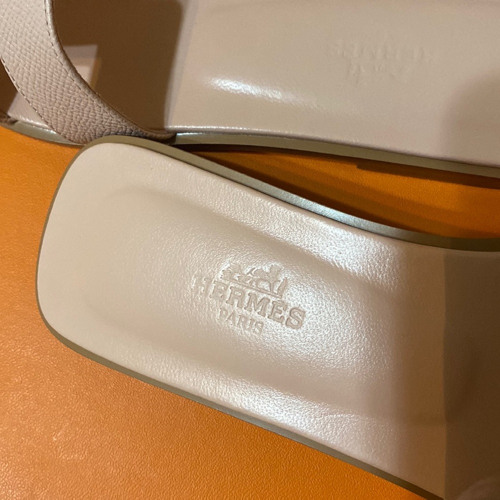 ❌SOLD❌NEW HERMÈS ORAN SANDALS Rose Pâle - Picture 16 of 17